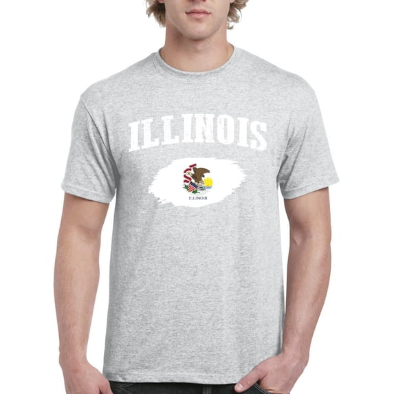 NIB - Men's T-Shirt Short Sleeve - IL Illinois Flag