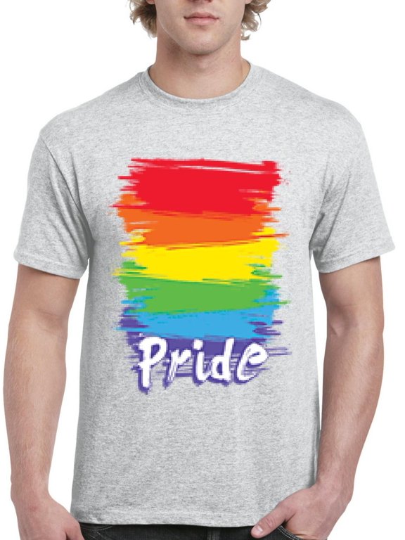 - Men's T-Shirt Short Sleeve, up to Men Size 5XL - Rainbow Pride