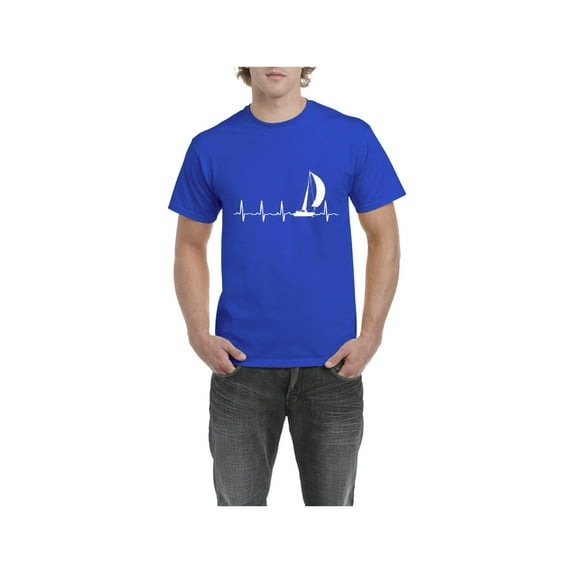 NIB - Men's T-Shirt Short Sleeve - Sailing Heartbeat