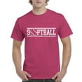 thumbnail image 1 of Normal is Boring - Men's T-Shirt Short Sleeve, up to Men Size 5XL - Softball with Ball, 1 of 5