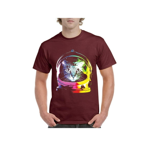 Normal is Boring - Men's T-Shirt Short Sleeve, up to Men Size 5XL - Space Cat