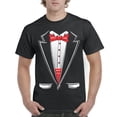 thumbnail image 1 of NIB - Men's T-Shirt Short Sleeve - Tuxedo Prom Costume, 1 of 5