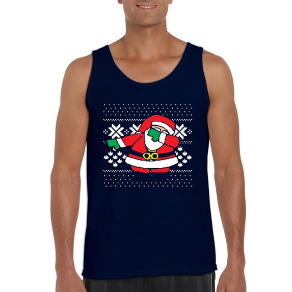 NIB - Men's Tank Top for Men - Christmas Dancing Santa
