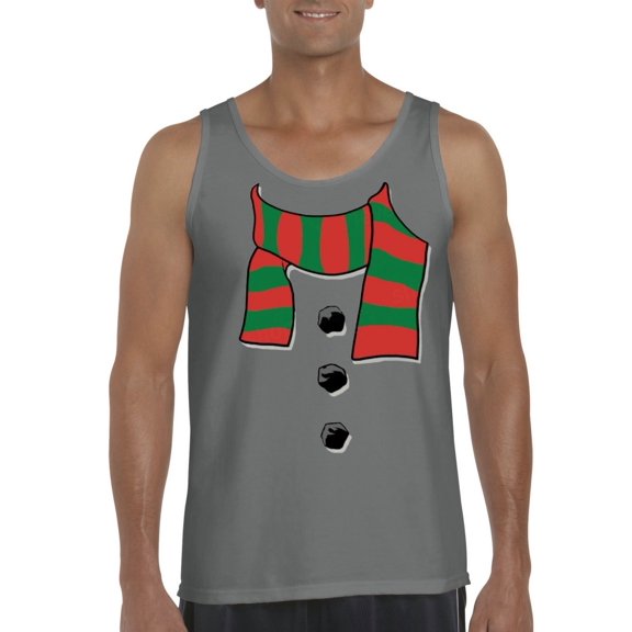 NIB - Men's Tank Top for Men - Christmas Snowman Scarf