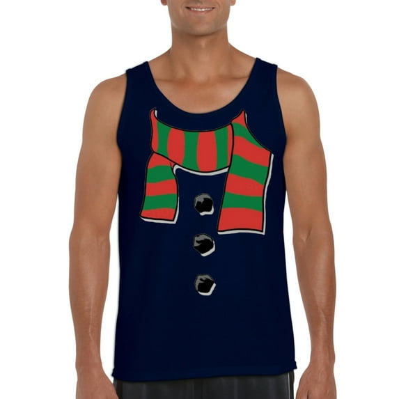 NIB - Men's Tank Top for Men - Christmas Snowman Scarf