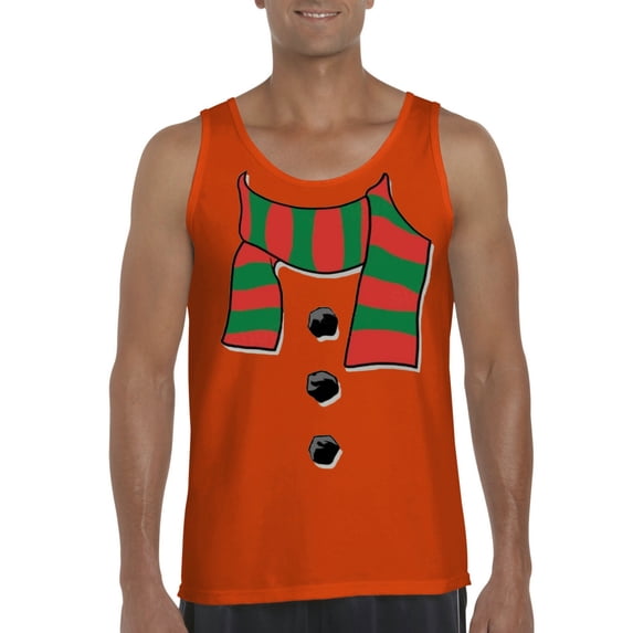 NIB - Men's Tank Top for Men - Christmas Snowman Scarf