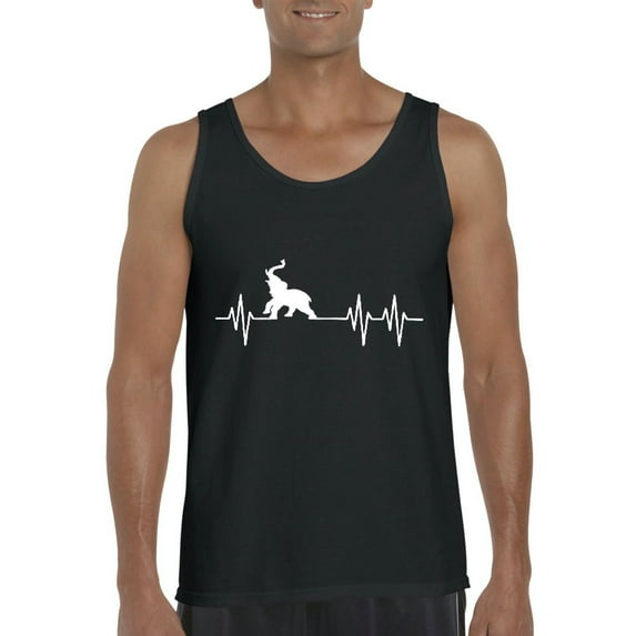 NIB - Men's Tank Top for Men - Elephant Heartbeat