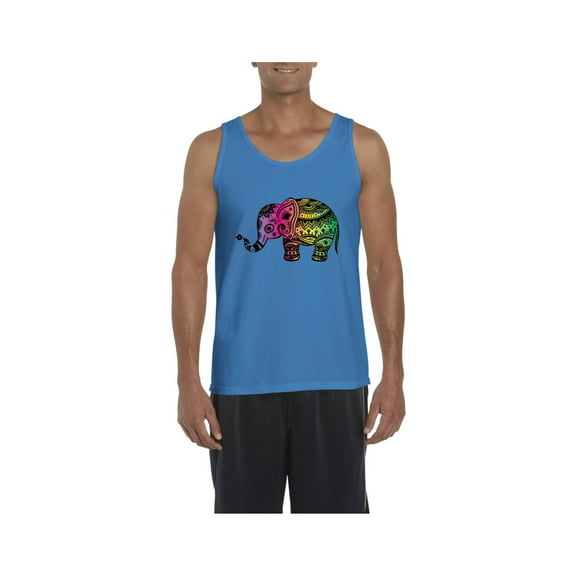 Normal is Boring - Men's Tank Top for Men, up to Men Size 3XL - Elephant Mosaic