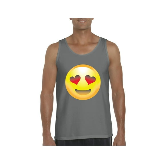 NIB - Men's Tank Top for Men - Emoji Heart-Shaped Eyes
