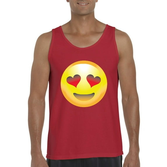 Normal is Boring - Men's Tank Top for Men, up to Men Size 3XL - Emoji Heart-Shaped Eyes