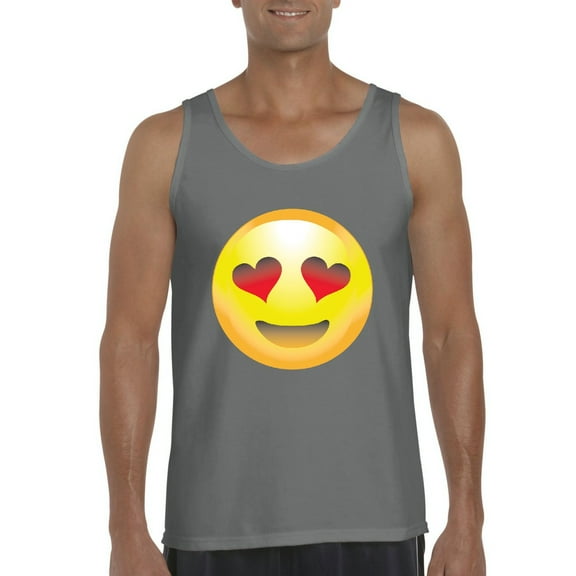 Normal is Boring - Men's Tank Top for Men, up to Men Size 3XL - Emoji Heart-Shaped Eyes