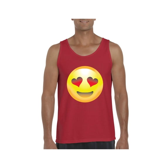 NIB - Men's Tank Top for Men - Emoji Heart-Shaped Eyes