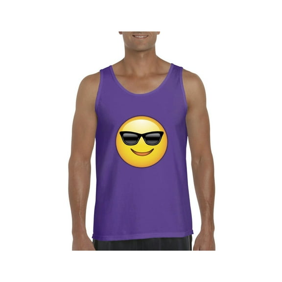 Normal is Boring - Men's Tank Top for Men, up to Men Size 3XL - Emoji with Sunglasses