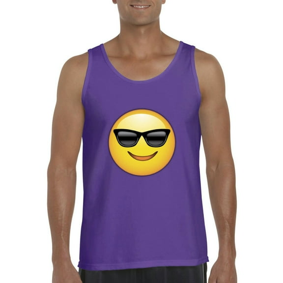 Normal is Boring - Men's Tank Top for Men, up to Men Size 3XL - Emoji with Sunglasses