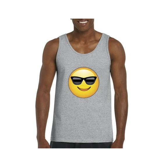 Normal is Boring - Men's Tank Top for Men, up to Men Size 3XL - Emoji with Sunglasses