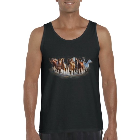 Normal is Boring - Men's Tank Top for Men, up to Men Size 3XL - Horses Herd