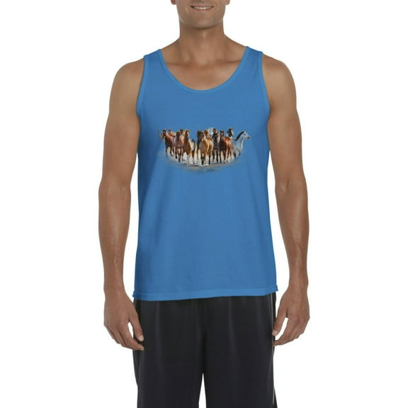 Normal is Boring - Men's Tank Top for Men, up to Men Size 3XL - Horses Herd
