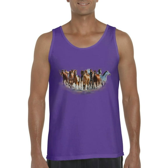 Normal is Boring - Men's Tank Top for Men, up to Men Size 3XL - Horses Herd