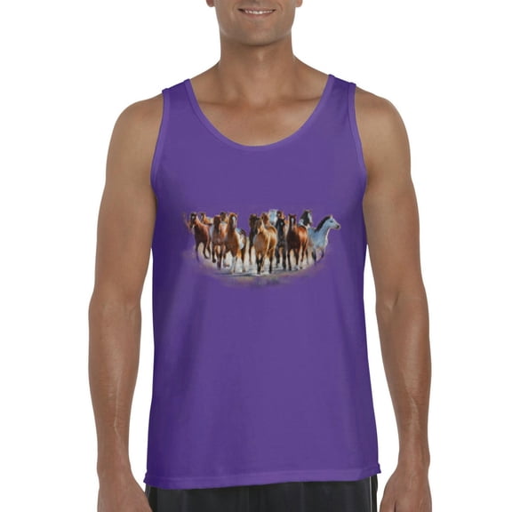 Normal is Boring - Men's Tank Top for Men, up to Men Size 3XL - Horses Herd