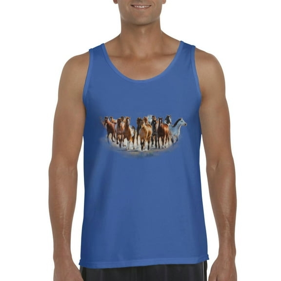 Normal is Boring - Men's Tank Top for Men, up to Men Size 3XL - Horses Herd