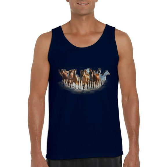 Normal is Boring - Men's Tank Top for Men, up to Men Size 3XL - Horses Herd