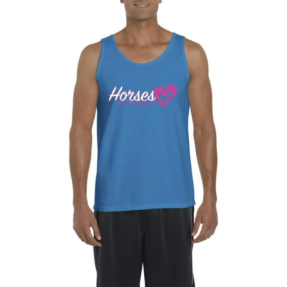 NIB - Men's Tank Top for Men - Horses Where My Heart Is