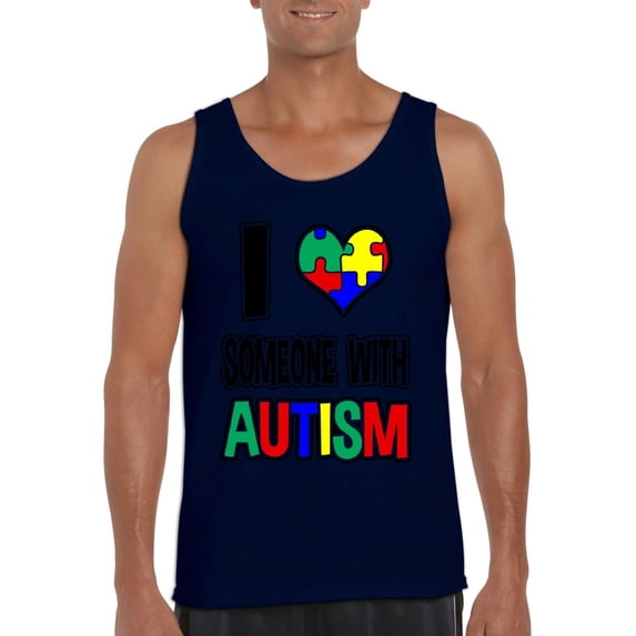 NIB - Men's Tank Top for Men - I Love Someone With Autism