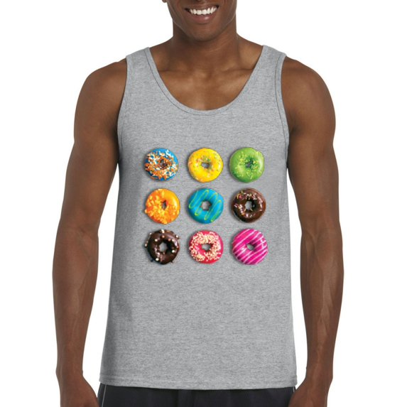 NIB - Men's Tank Top for Men - Love Food Donuts Doughnuts