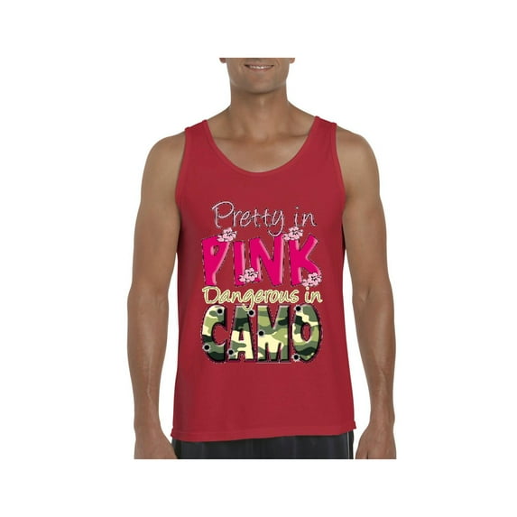 Normal is Boring - Men's Tank Top for Men, up to Men Size 3XL - Pretty in Pink Dangerous in Camo