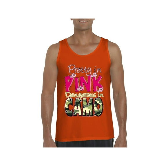 Normal is Boring - Men's Tank Top for Men, up to Men Size 3XL - Pretty in Pink Dangerous in Camo