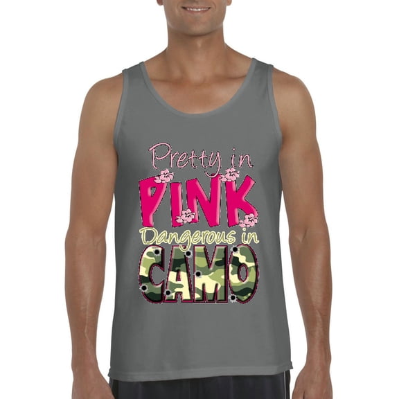 Normal is Boring - Men's Tank Top for Men, up to Men Size 3XL - Pretty in Pink Dangerous in Camo