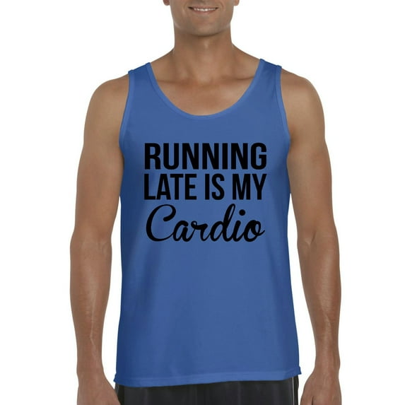 NIB - Men's Tank Top for Men - Running Late is My Cardio