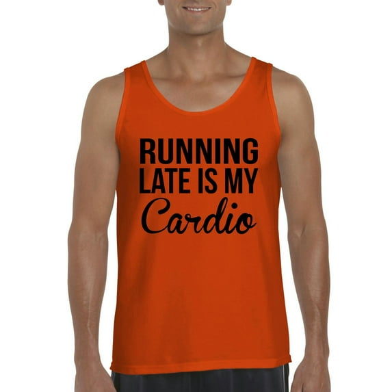 NIB - Men's Tank Top for Men - Running Late is My Cardio
