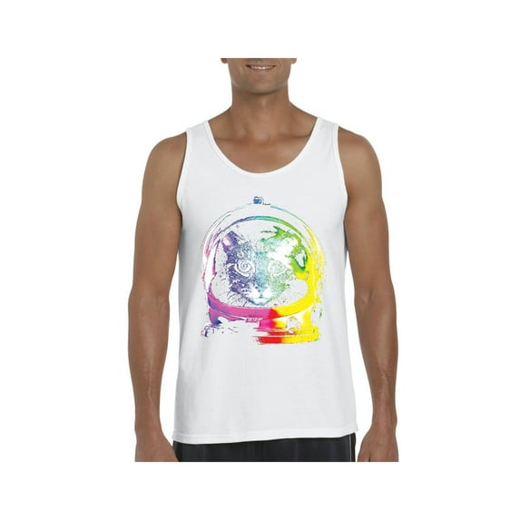 Normal is Boring - Men's Tank Top for Men, up to Men Size 3XL - Space Cat