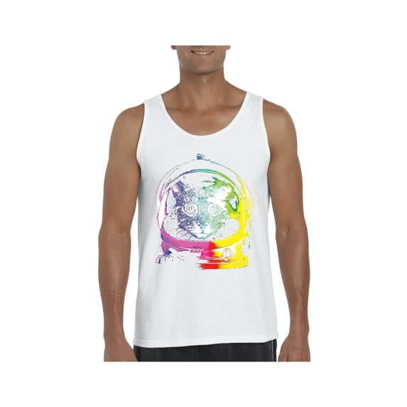 Normal is Boring - Men's Tank Top for Men, up to Men Size 3XL - Space Cat