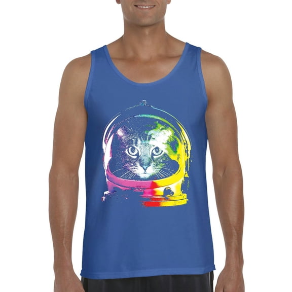 Normal is Boring - Men's Tank Top for Men, up to Men Size 3XL - Space Cat