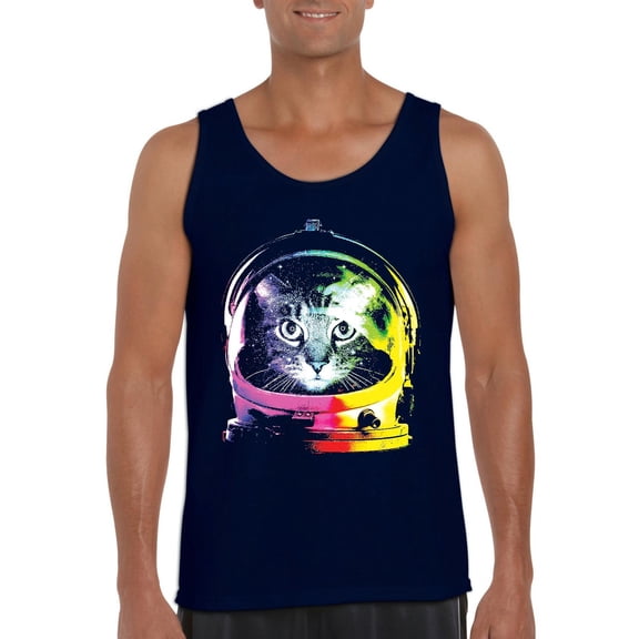 Normal is Boring - Men's Tank Top for Men, up to Men Size 3XL - Space Cat