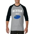 thumbnail image 1 of NIB - Mens Raglan Sleeve Baseball T-Shirts - Nevada Girl, 1 of 5