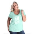 thumbnail image 1 of NIB - Women's Plus Size Curvy T-Shirt - American Flag 4th of July, 1 of 4