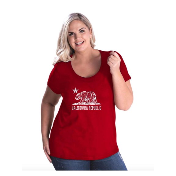 NIB - Women's Plus Size Curvy T-Shirt - California Bear
