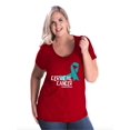 thumbnail image 1 of NIB - Women's Plus Size Curvy T-Shirt - Cervical Cancer, 1 of 5