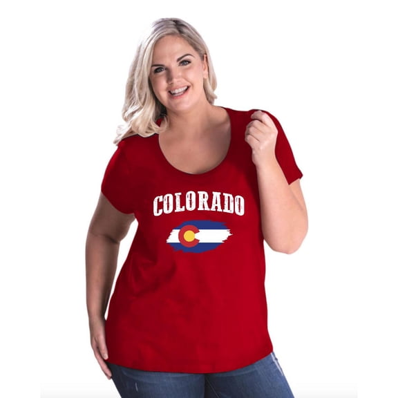 Normal is Boring - Women's Plus Size Curvy T-Shirt, up to Size 28 - Colorado Flag