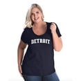 thumbnail image 1 of NIB - Women's Plus Size Curvy T-Shirt - Detroit, 1 of 4