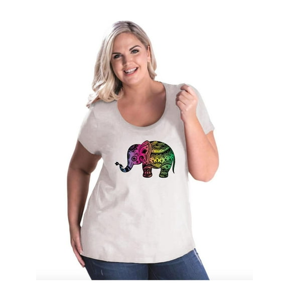 Normal is Boring - Women's Plus Size Curvy T-Shirt, up to Size 28 - Elephant
