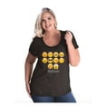 thumbnail image 1 of NIB - Women's Plus Size Curvy T-Shirt - Emoji Entourage, 1 of 5