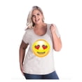 thumbnail image 1 of Normal is Boring - Women's Plus Size Curvy T-Shirt, up to Size 28 - Emoji Heart-Shaped Eyes, 1 of 5