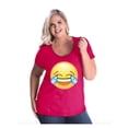thumbnail image 1 of NIB - Women's Plus Size Curvy T-Shirt - Emoji Laughing Tears, 1 of 4