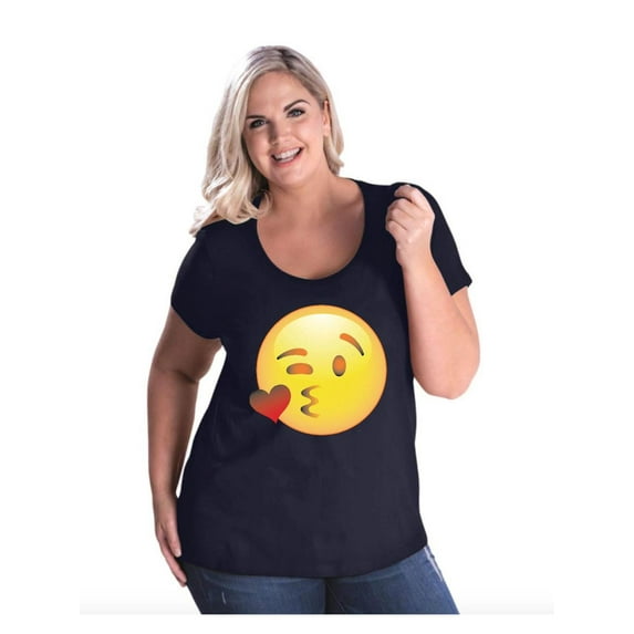 Normal is Boring - Women's Plus Size Curvy T-Shirt, up to Size 28 - Emoji Winky Face