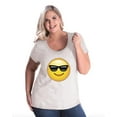 thumbnail image 1 of Normal is Boring - Women's Plus Size Curvy T-Shirt, up to Size 28 - Emoji with Sunglasses, 1 of 5