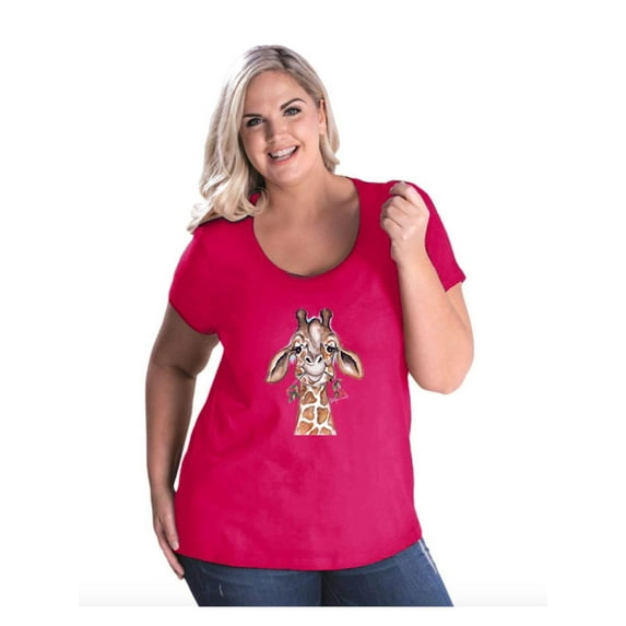 Normal is Boring - Women's Plus Size Curvy T-Shirt, up to Size 28 - Giraffe